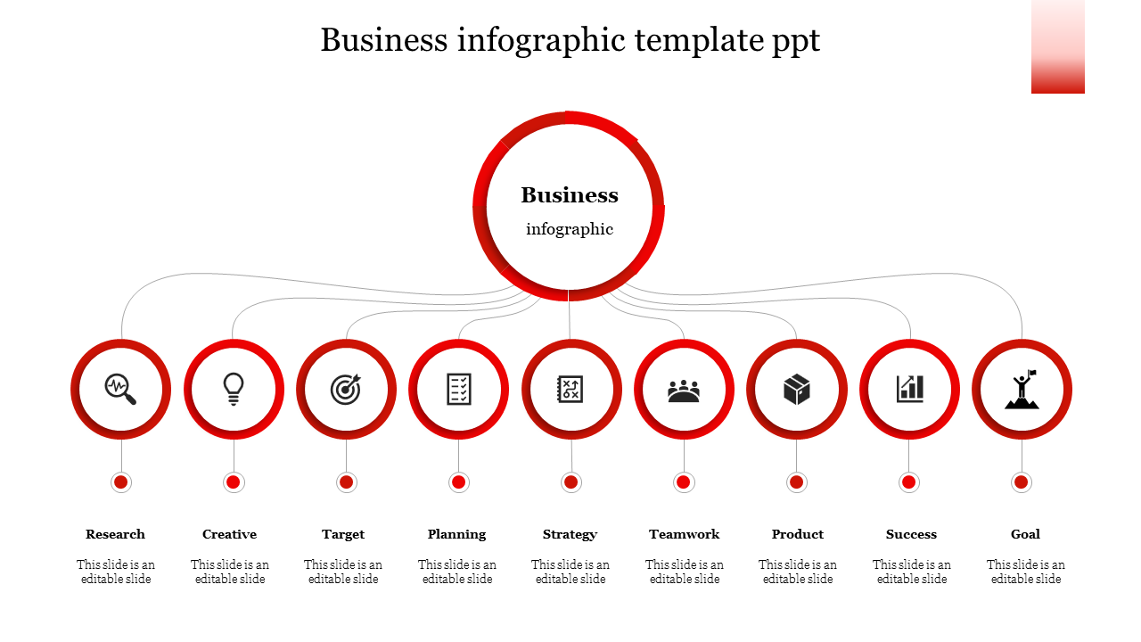 business infographic template ppt-Red